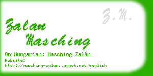 zalan masching business card